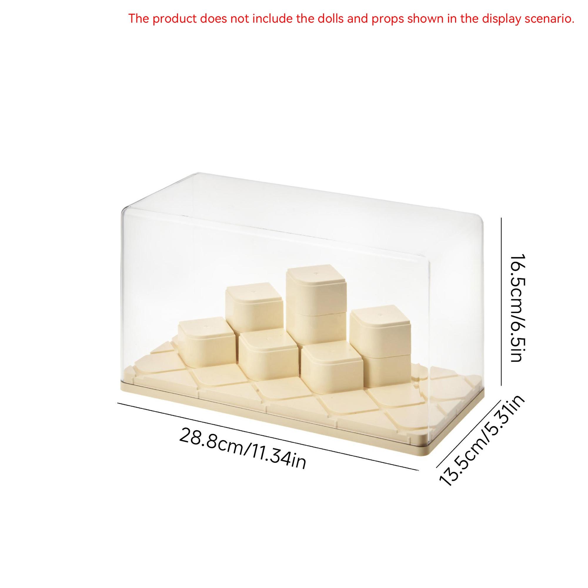 Handmade Plush Display Storage Box, Transparent Protective Cover, Dustproof Moisture-Proof, DIY Building Blocks Module, Stackable