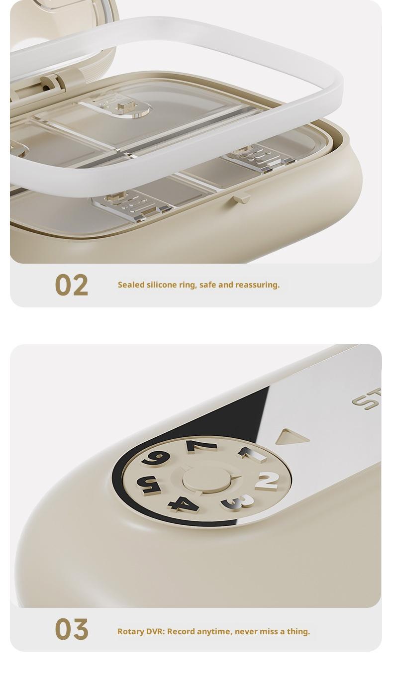 Portable pill box, mini pill box for three meals a day, mini pill container for carrying medication, pills, and health supplements