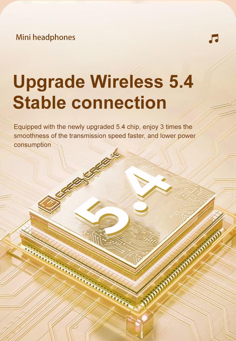 MSHUKCOE Mini Invisible Headphones Bluetooth 5.4 True Wireless In-Ear Earphones sport Audio Earbud audifonos bluetooth wireless headphones noise cancelling headphones gamingheadset