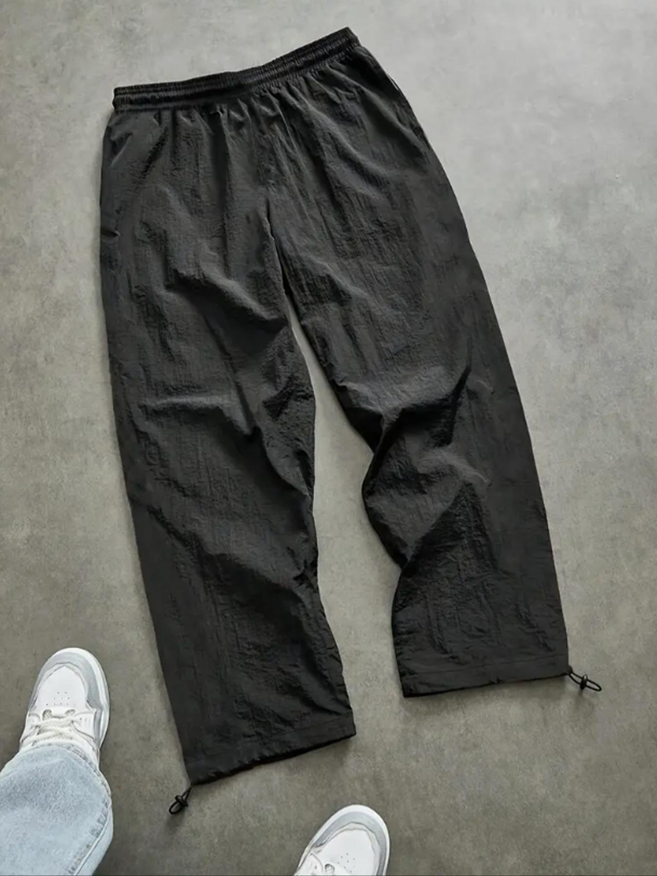 Men's Fashion Printed Casual Sports Pants, Adjustable Elastic Waistband, Lightweight Nylon Fabric, Perfect Gift for Husband Son Boyfriend, Casual Sport Trousers