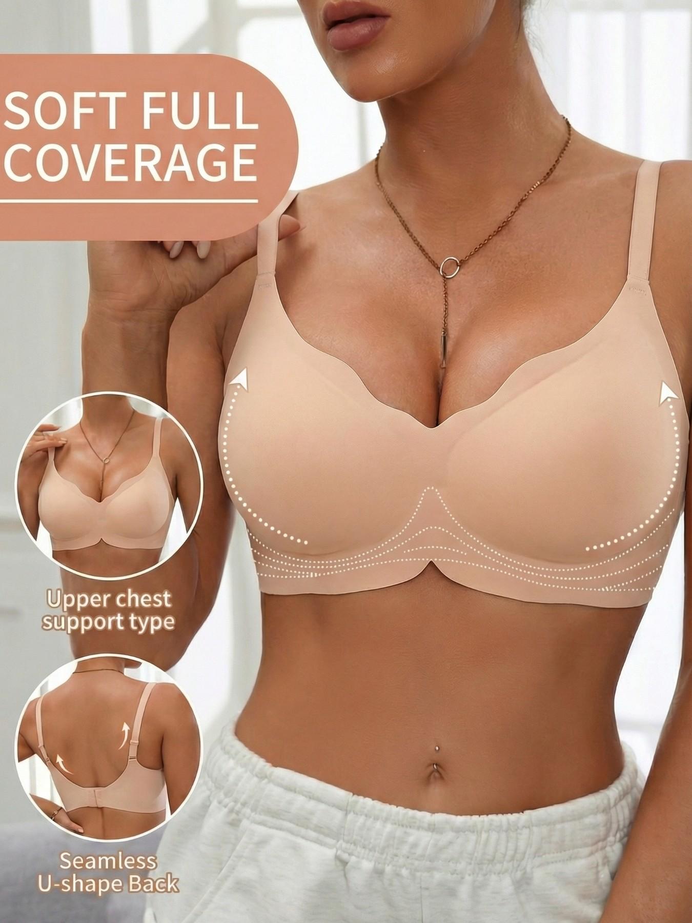 High-Quality No Underwire Bra, Seamless Wireless, Comfortable Jelly Pad, Adjustable Straps, Trendy Bralette for Women, Full Coverage, Max Support
