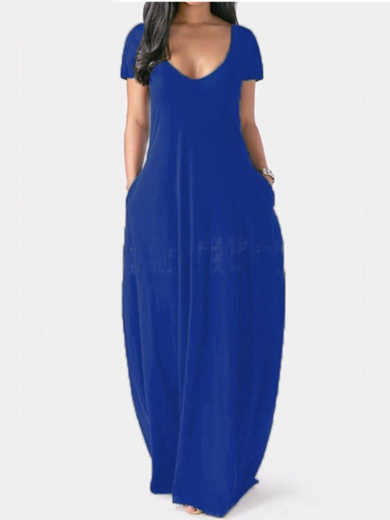 Women's Casual Simple Basic Loose Pocket Long Sleeve Dress, Comfortable and Stylish Design, Perfect for Daily Wear and Relaxing Moments, Casual Dresses