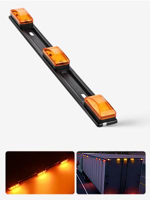 Nilight 9 LED Marker Tail Trailer Light Bar 14.2Inch 1PC Amber Clearance Identification Running Marker ID Rear Stainless Steel Bracket for 12V Pickup Truck Trailer RV Boat  Car Accessories Vehicle  dealsforyoudays