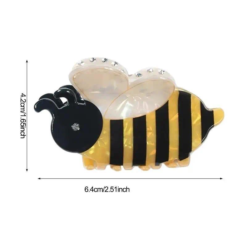 Cartoon Hair Claw For Women Cute Bee Ball Shape Shark Hair Gripper Claw Creative Acrylic Animal Hair Clip Girls Hair Accessories
