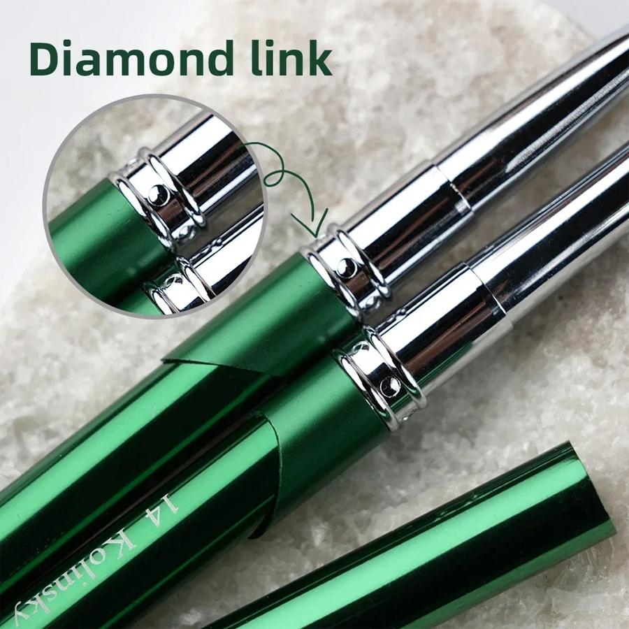 100%Kolinsky Acrylic Nail Brush Good Quality Nail Art Design Mink Brush Wood Handle Gel Builder Manicure Brush Drawing Tools Nail Care Tool Nail Supplies