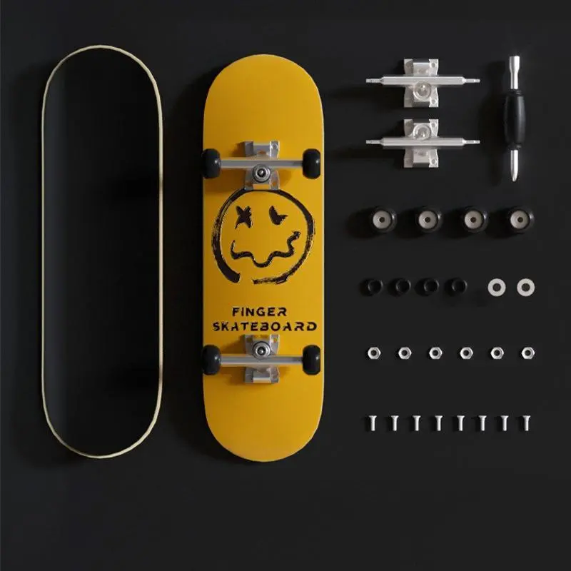 Pocket-Sized Finger Skateboard with Graphic Deck, Portable Fidget Toy for On-the-Go Fingerboarding Trick Practice, Fidgets, Fidget Toys, Compact