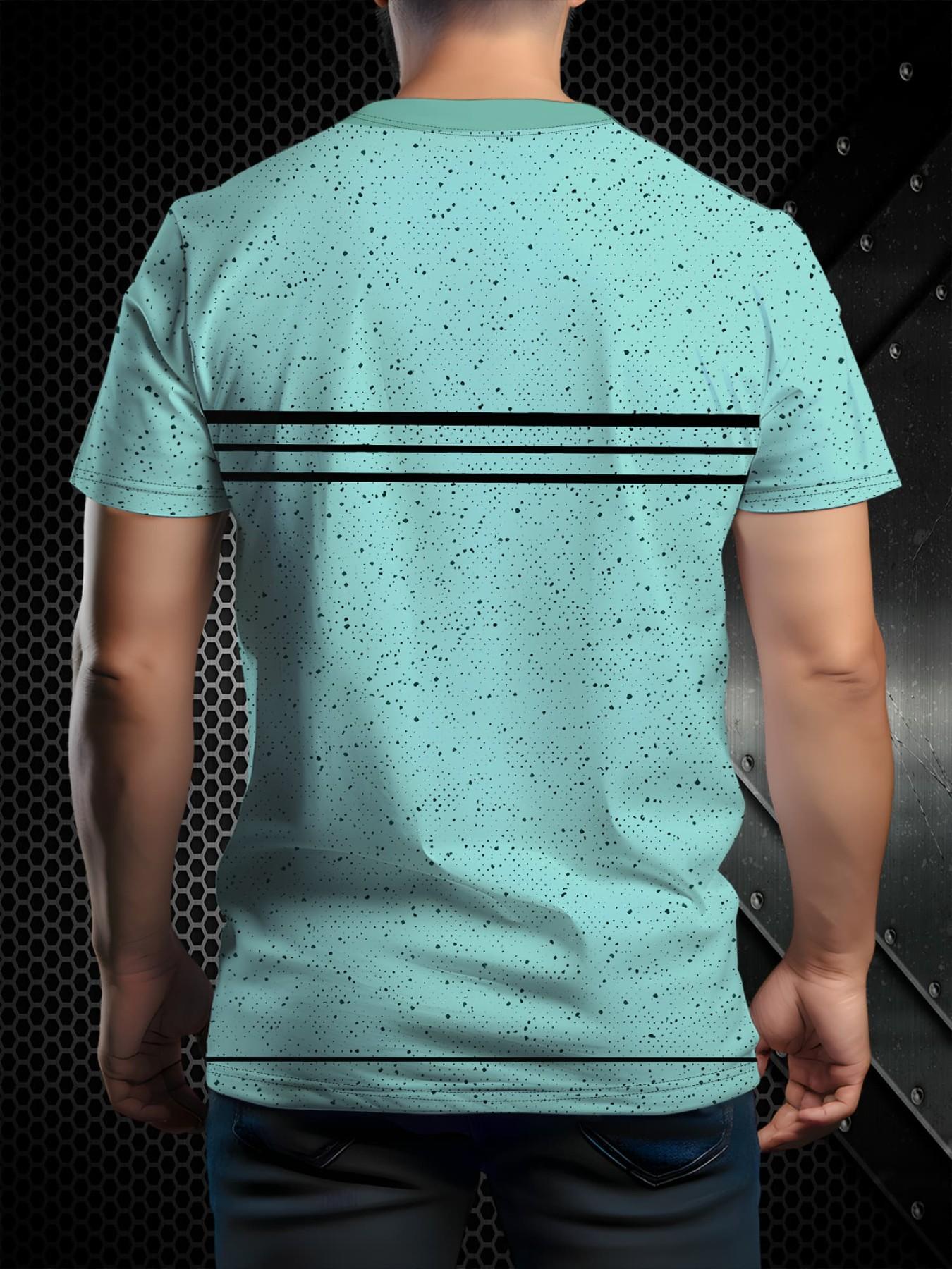 Unisex Solid Color Sporty T-Shirt, Letter R Minimalist Design, Short Sleeve, Breathable Fabric, Casual Daily Wear, Trendy and Versatile