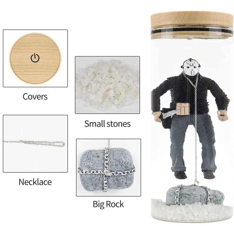 【FaddishDeal】Horror movie decorated water lights, Action Fear maps, collectibles, glow-in-the-dark Halloween decorated gifts Candle Creepy,Decorative centerpieces