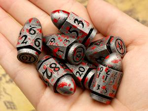 Bullet Dice Set, DND Dice Metal Revolver Dice，D6 Dice Gun Dice D&D Gifts for Dungeons and Dragons, Pathfinder, Warhammer 40k or Theme Tabletop Games