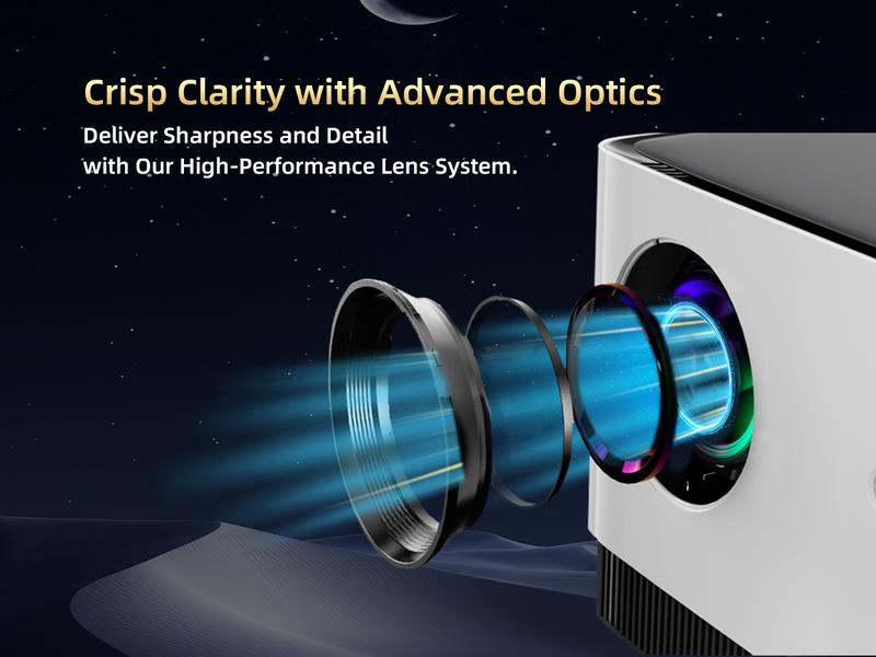 KTC Smart Projector Netflix Licensed / Dolby Audio, 4K Supported TRUE 600ANSI Native 1080P with WiFi / Bluetooth & Dual Strong Speakers,Seamless Autofocus & Keystone Home Theater Proyector 2025