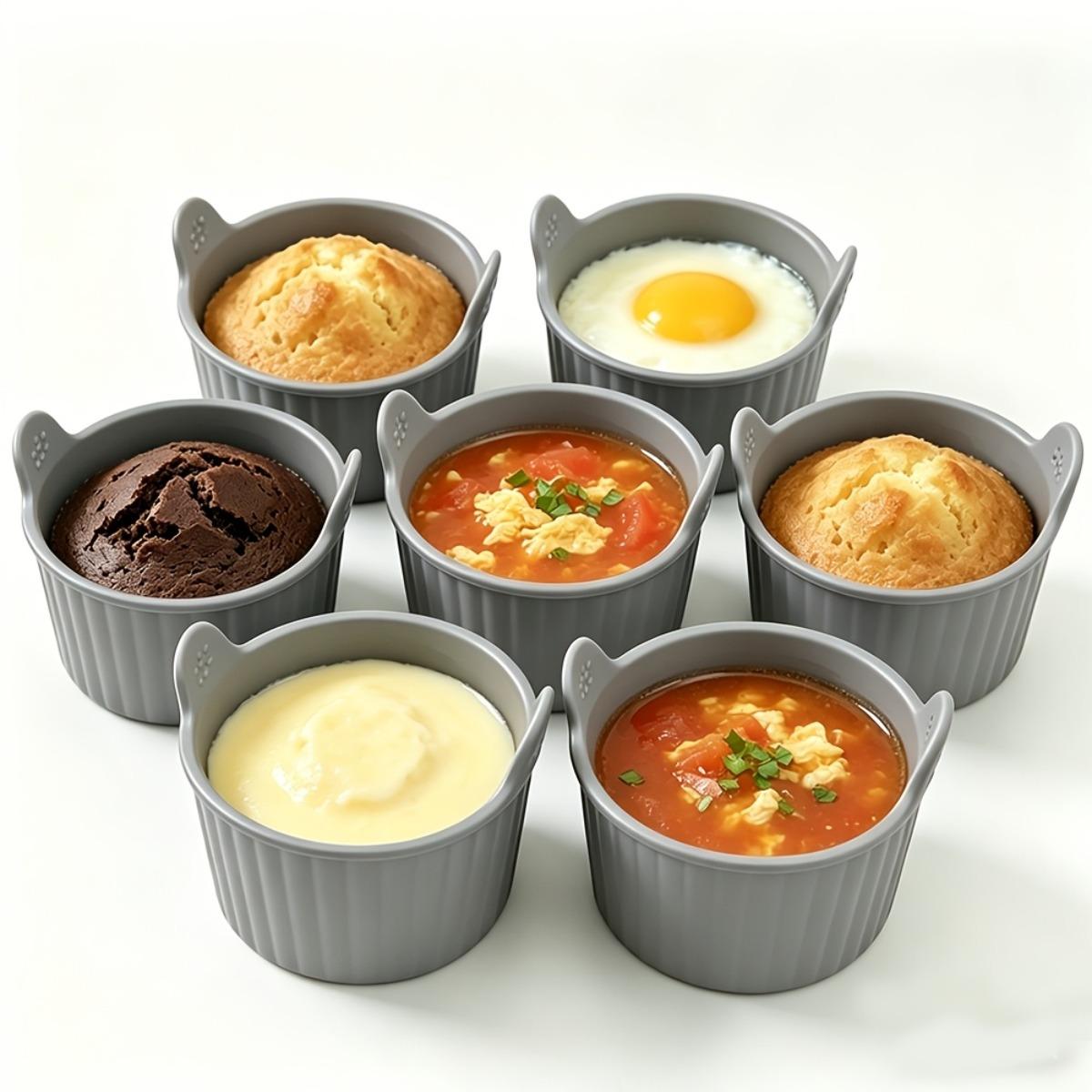 10-Piece Industrial Grade Air Fryer Baking Cups Kit, High-Strength Anti-Warp Silicone Muffin Liners, Ergonomic Round Non-Stick Cupcake Mold, Silicone Baking Molds for Commercial Kitchen Food Prep Defense, Ultimate Hardware Upgrade Pack