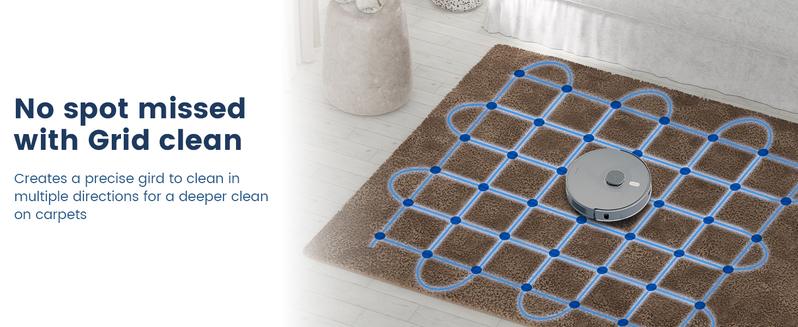 AIRROBO L50+ Robot Vacuum and Mop Combo with 5500Pa Suction, Auto-Emptying Dust Base, Smart Mapping & Voice Control – 60-Day Hands-Free Cleaning for Carpets & Hard Floors