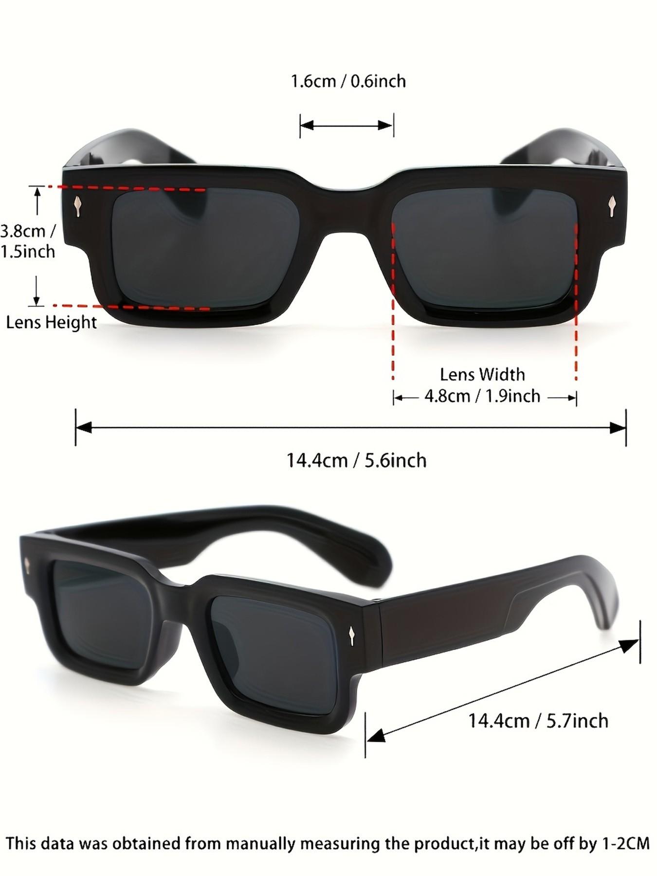 Men's Square Frame Sunglasses, Small Frame Eyeglasses, Fashionable and Comfortable, Ideal for Outdoor Activities, Parties, Travel, Driving, Fishing