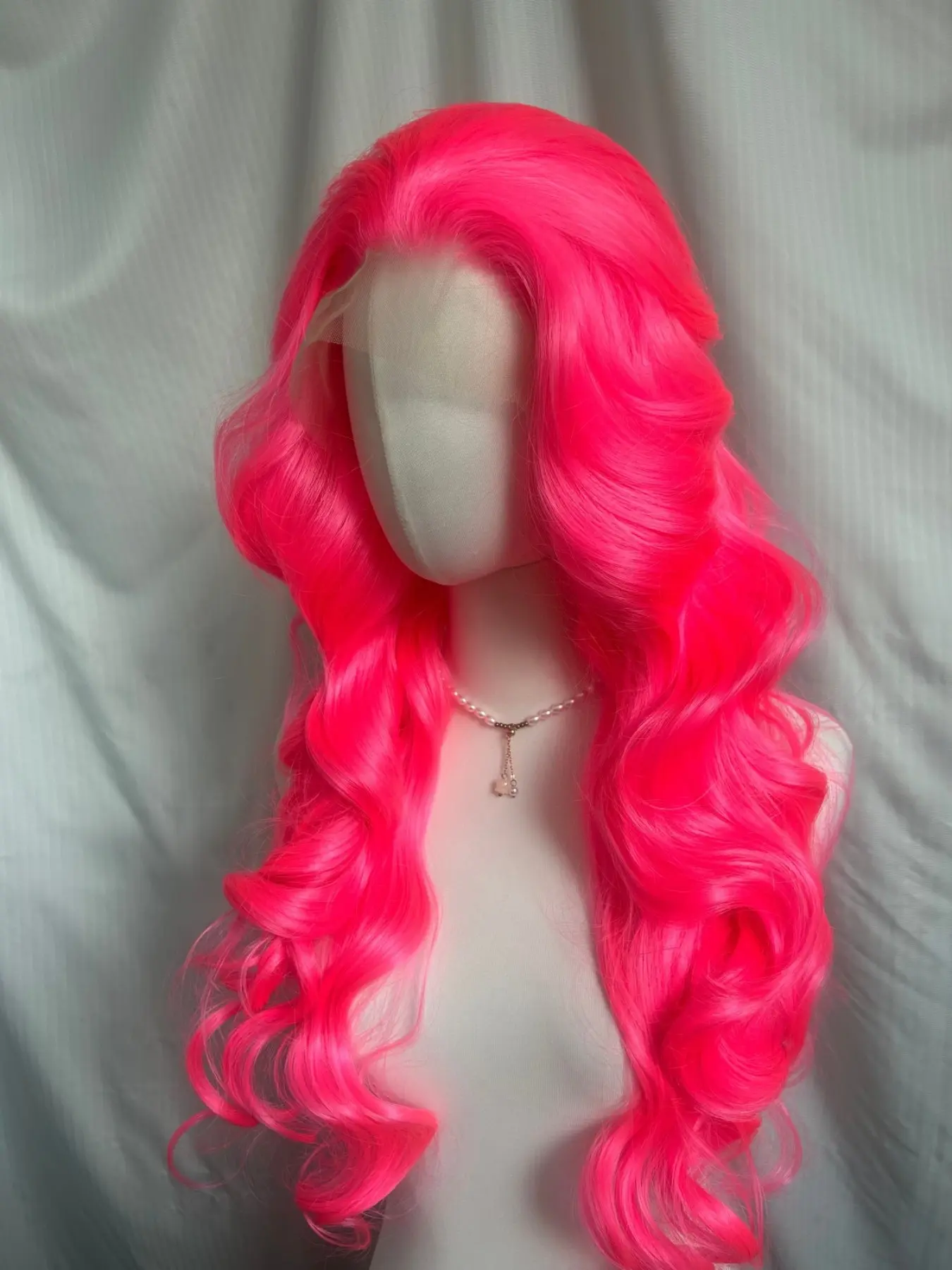 Lace Front Wig for Women, Lime Pink Lime Green Lace Wig, 26 Inches Long Straight Hair, 13*4 Lace Wig, High-Quality Synthetic Heat Resistant Cosplay Wig for Halloween, Synthetic Material Wigs