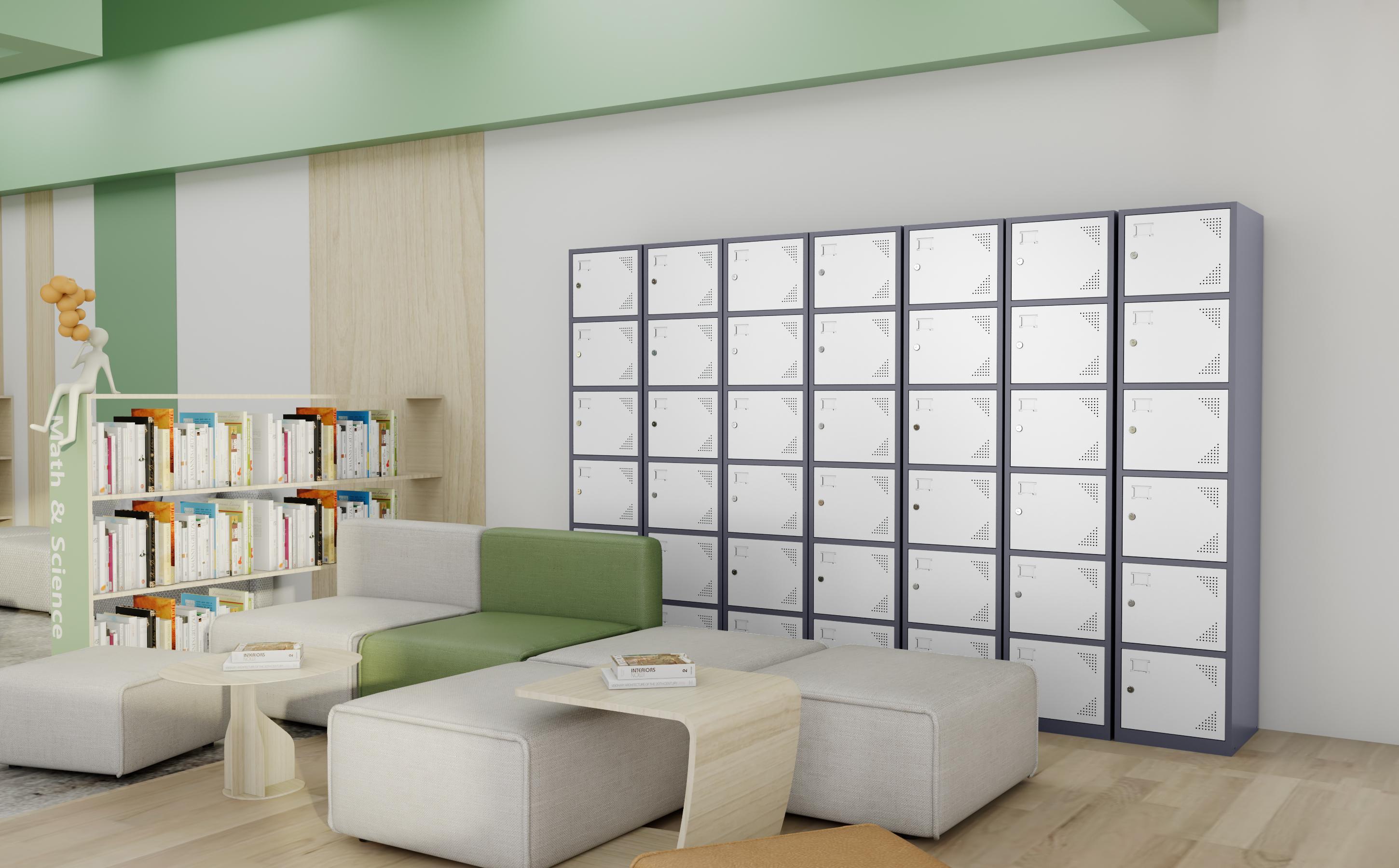 Yizosh Metal Locker with 6 Doors, Tall Steel Storage Lockers for Employees - 71" Locker Storage Cabinets for School, Gym, Home, Office, Garage (Grey White) Yizosh Metal Locker with 6 Doors, Tall Steel Storage Lockers for Employees - 71" Locker Storage Cabinets for School, Gym, Home, Office, Garage (Grey White)