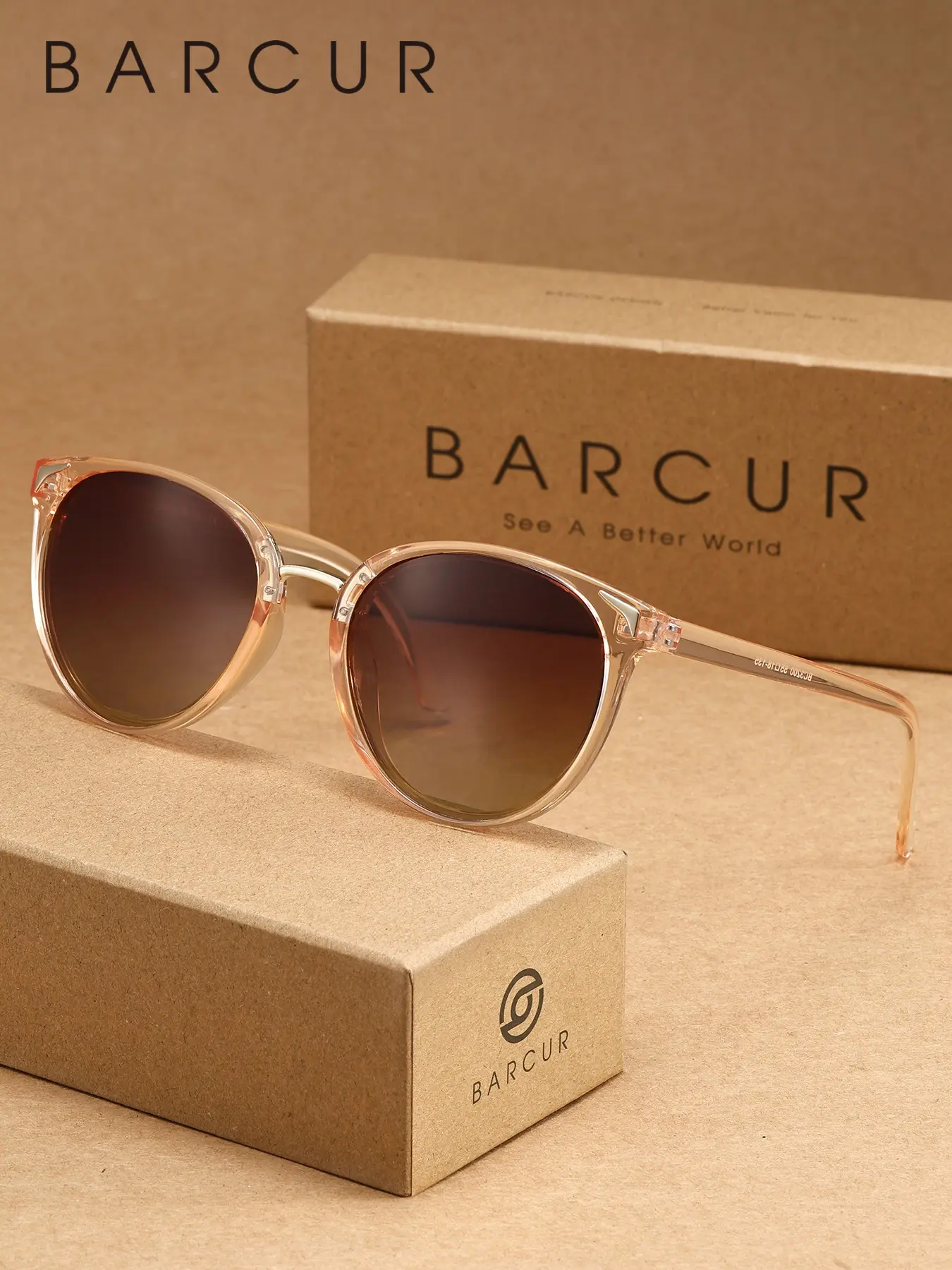 BARCUR Classic Polarized Sunglasses UV Protection Men Women Round Frame Retro Style Driving Daily Glasses