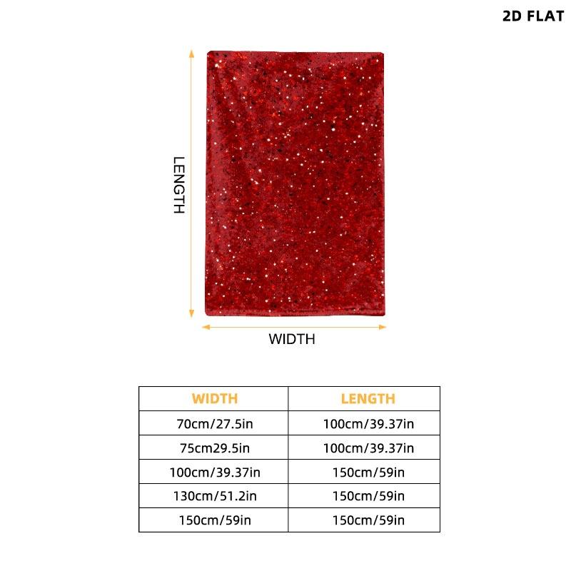 Sparkling Red Speckled Throw Blanket, Single - sided Printed, Multiple Specifications Available, Glittery Fabric Material, Ideal for Nap/Relaxation Scenes, Eye - catching & Vibrant Design