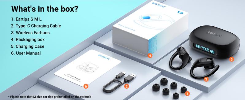 T9 TWS Wireless Earbuds: Bluetooth 5.3, 96Hrs Playback, Waterproof, LED Display - Ideal for Sports Audio Earphones Electronic Headset Headphone