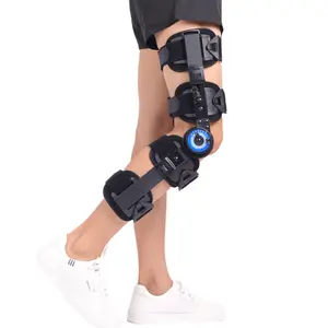 Adjustable ROM Immobilizer for ACL MCL PCL Recovery, Medical Grade Hinged Stabilizer with Locking Dial, Fits Left or Right Leg, Ideal for Post-Surgery Rehabilitation