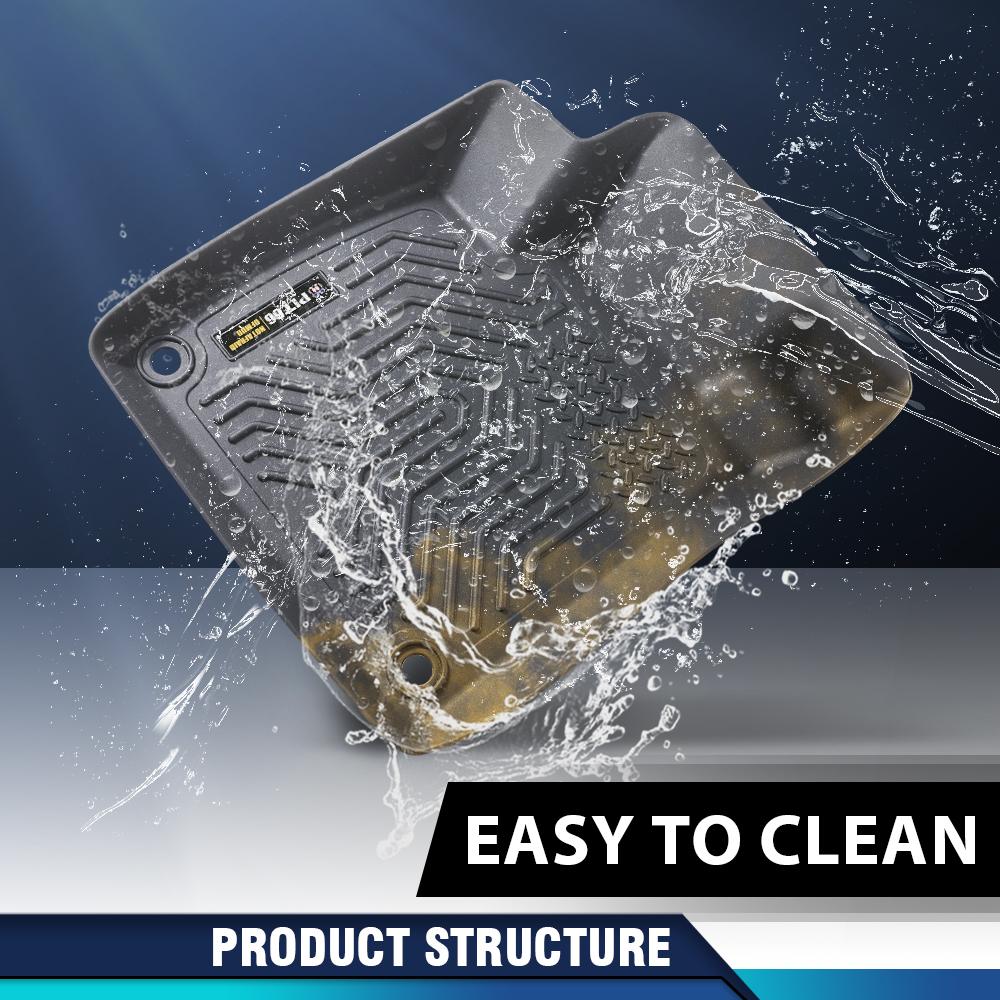 CROSSDESIGN 3pc Floor Mats Waterproof Tpe Protection Liners Fit For 2018-2022 Honda Accord Sedan Models