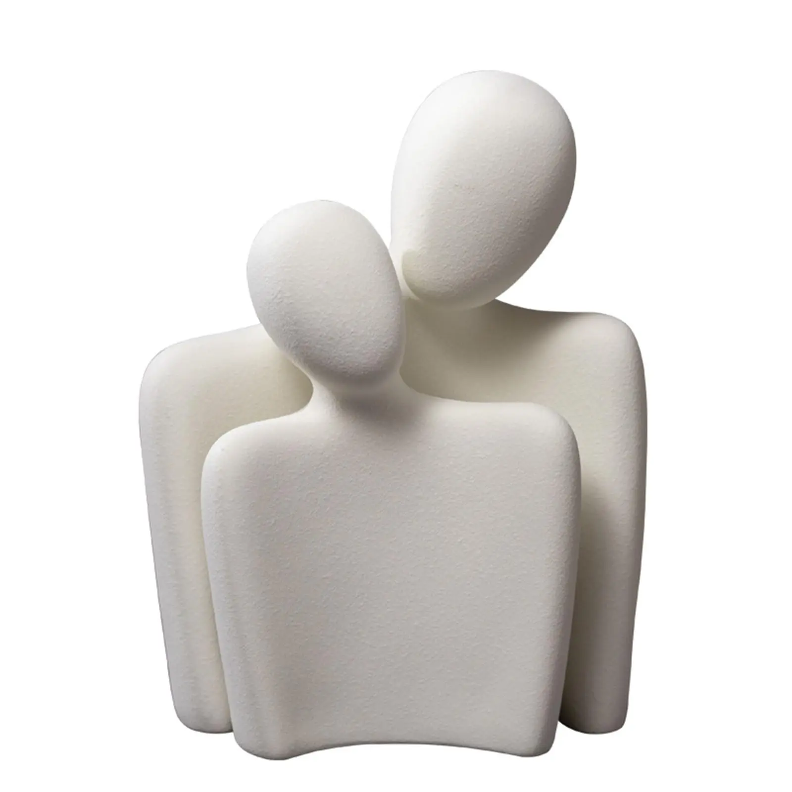 2Pcs Ceramic Couple Statue Modern Shelf Decor Knick Knacks for Shelves, Valentine's Day Wedding Gifts, Christmas Home Decor for Living Room, Bedroom, Bookshelf & TV Stand, Ceramic Ornaments