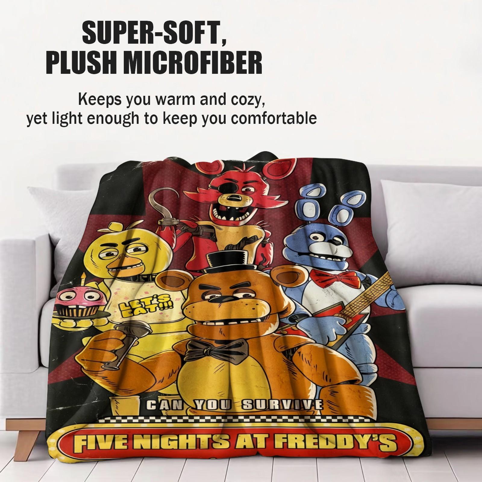 Five Nights at Freddy's Pattern Throw Blanket for All Seasons, Ideal for Bed Sofa Car Room Decor, Perfect Gift Idea, Patterned Blanket