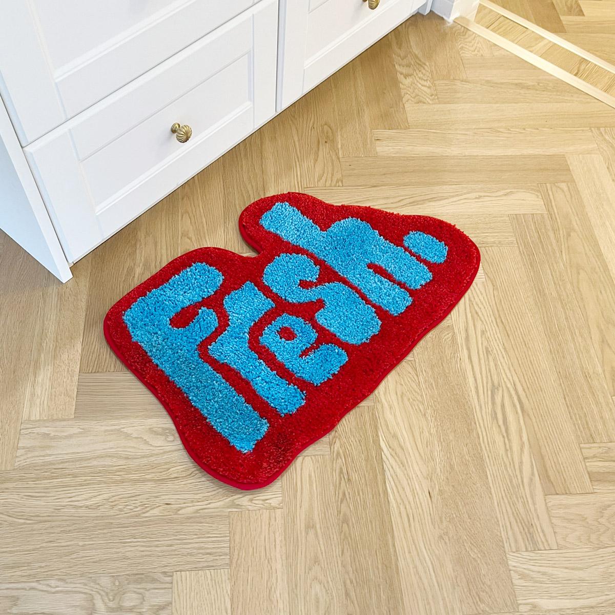 Fresh Letter Pattern Floor Mat, 1 Count Thickened Anti-slip Soft Floor Carpet, Decorative Tufted Area Rug for Home Living Room Bedroom, Trending Home Decor 2024, Fluffy Rugs, Super Soft Rug