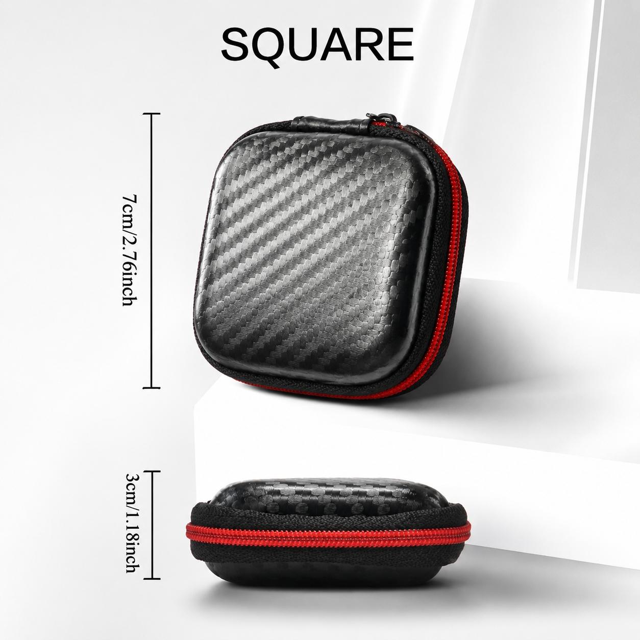 Multifunctional Hard Case Storage Box: Waterproof Design, Round or Square Options. Organize USB Cables, Headphones, SD Cards, Keychains & Small Accessories. Anti-Loss Storage Bag for Daily Electronic Devices, Keep Everything Tidy & Secure.