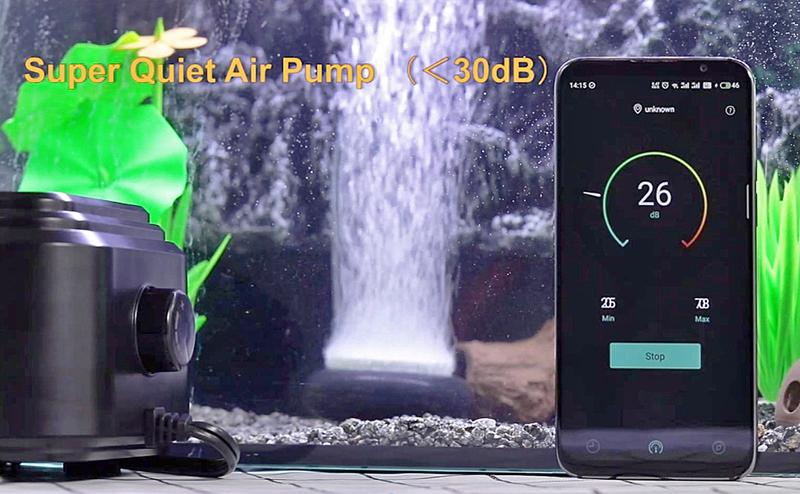 hygger Quietest Aquarium Air Pump, Adjustable Oxygen Pump 2 Air Outlets Ultra Silent Powerful Aerator Pump