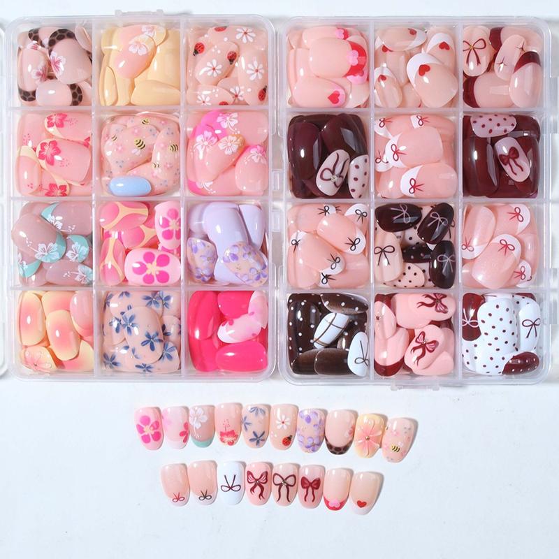 576pcs Short Oval 3D Gel Nail Tips, Mixed Designs, Glossy Finish, Perfect Fit, Summer Use, Daily & Party Nails, Acrylic False Nails Set 576pcs Short Oval 3D Gel Nail Tips, Mixed Designs, Glossy Finish, Perfect Fit, Summer Use, Daily & Party Nails, Acrylic False Nails Set