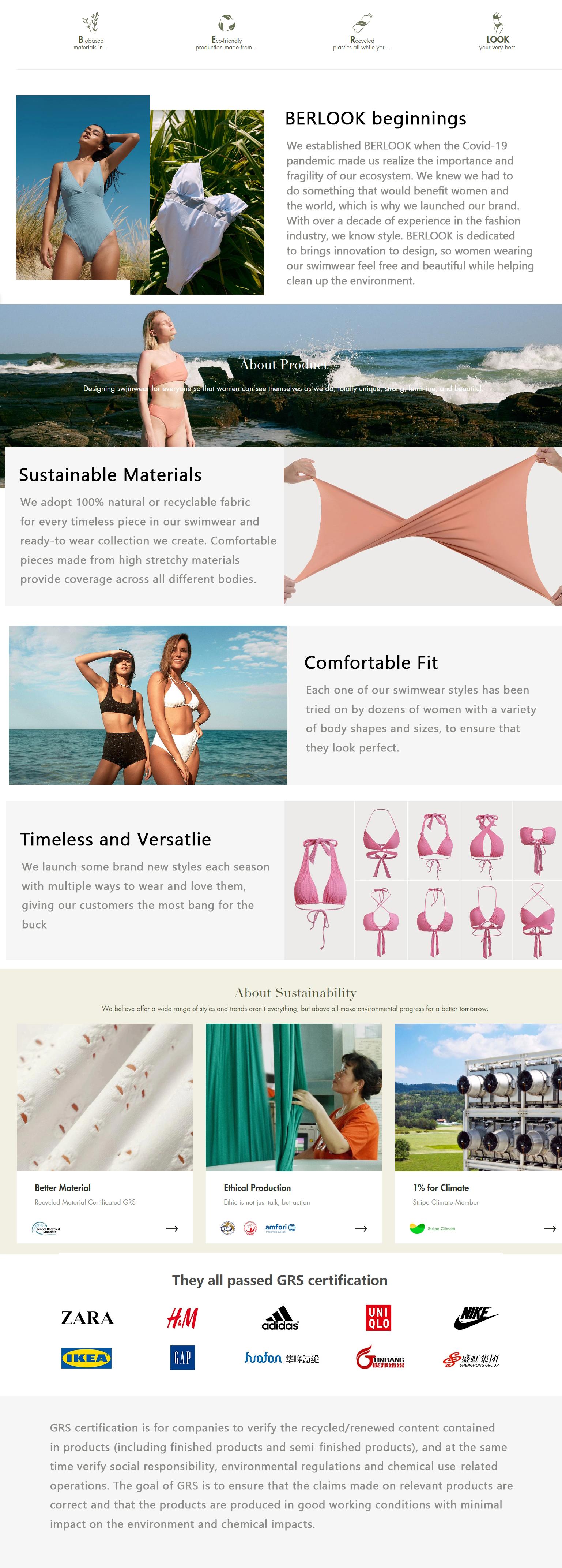 BERLOOK Summer Sexy Women Bikini Tops Push Up Swim Top Front Knot Floral Jacquard Knot Bikini Set SpringStatements