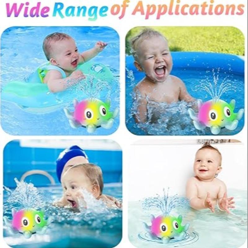 /blue Water-Spraying Toy Octopus, Kids Bath Time Companion, Bathroom Water Toys, No Batteries Included, Requires 3 Aaa Batteries