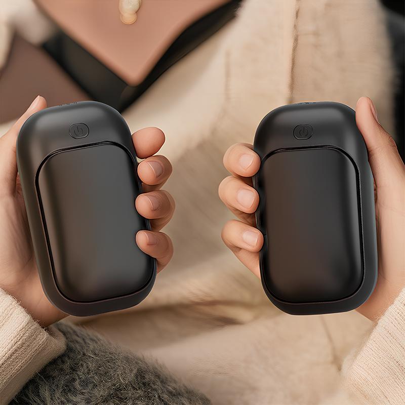 Rechargeable Hand Warmer 2-Piece Set, Magnetic Electric Heater, Three-Tier Temperature Control, Ultra-Wave Fast Heating, Smart Chip Safe Heating