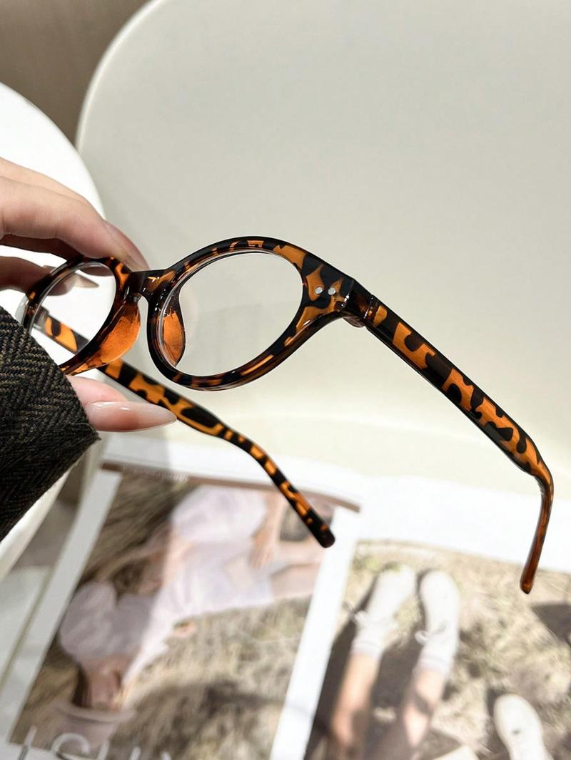 Vintage Oval Frame Women's Flat Mirror, Perfect for Back-To-School, College Style, Daily Use, Retro Look, Stylish Accessory