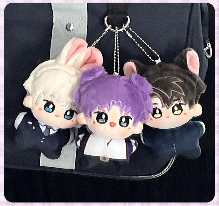Love and deepspace; Anime Keychain Cosplay Rafayel; Xavier; Zayne; Accessories Plush Doll 10cm Soft Mini Plushie Dolls Pendant