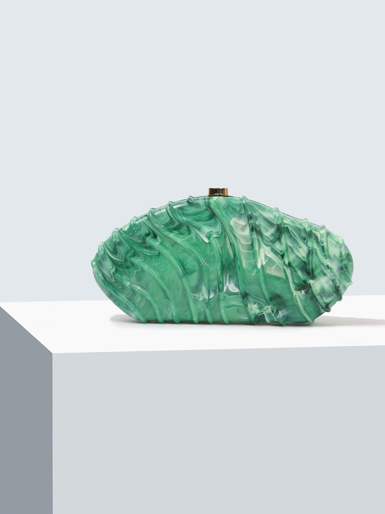 Fashionable Metal Handbag, Embossed Design Evening Clutch, Elegant Chain Shoulder Bag, Perfect for Parties, Stylish and Unique