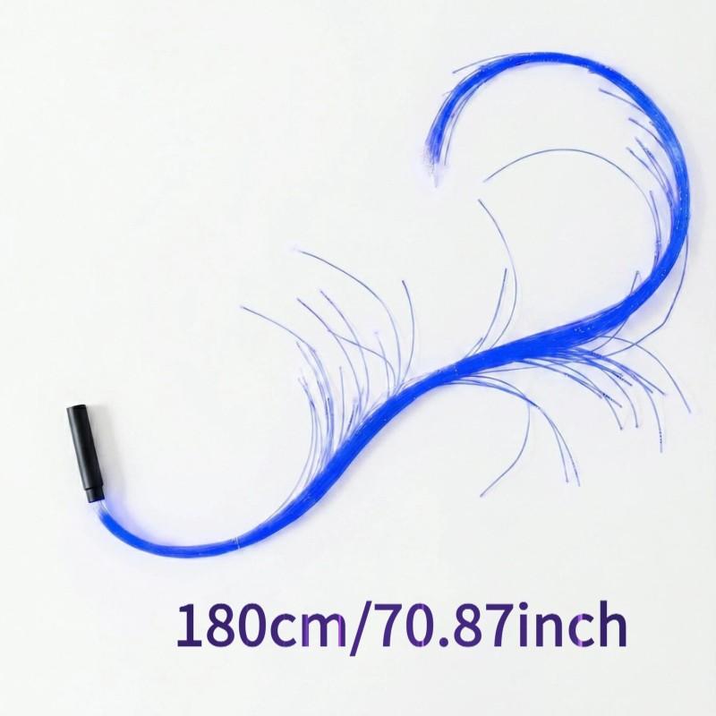 Fiber Optic LED Light Whip, Interactive Atmosphere for Dance Performances, Flashing Rainbow Fiber Optic Whip, Perfect for Shows and Events