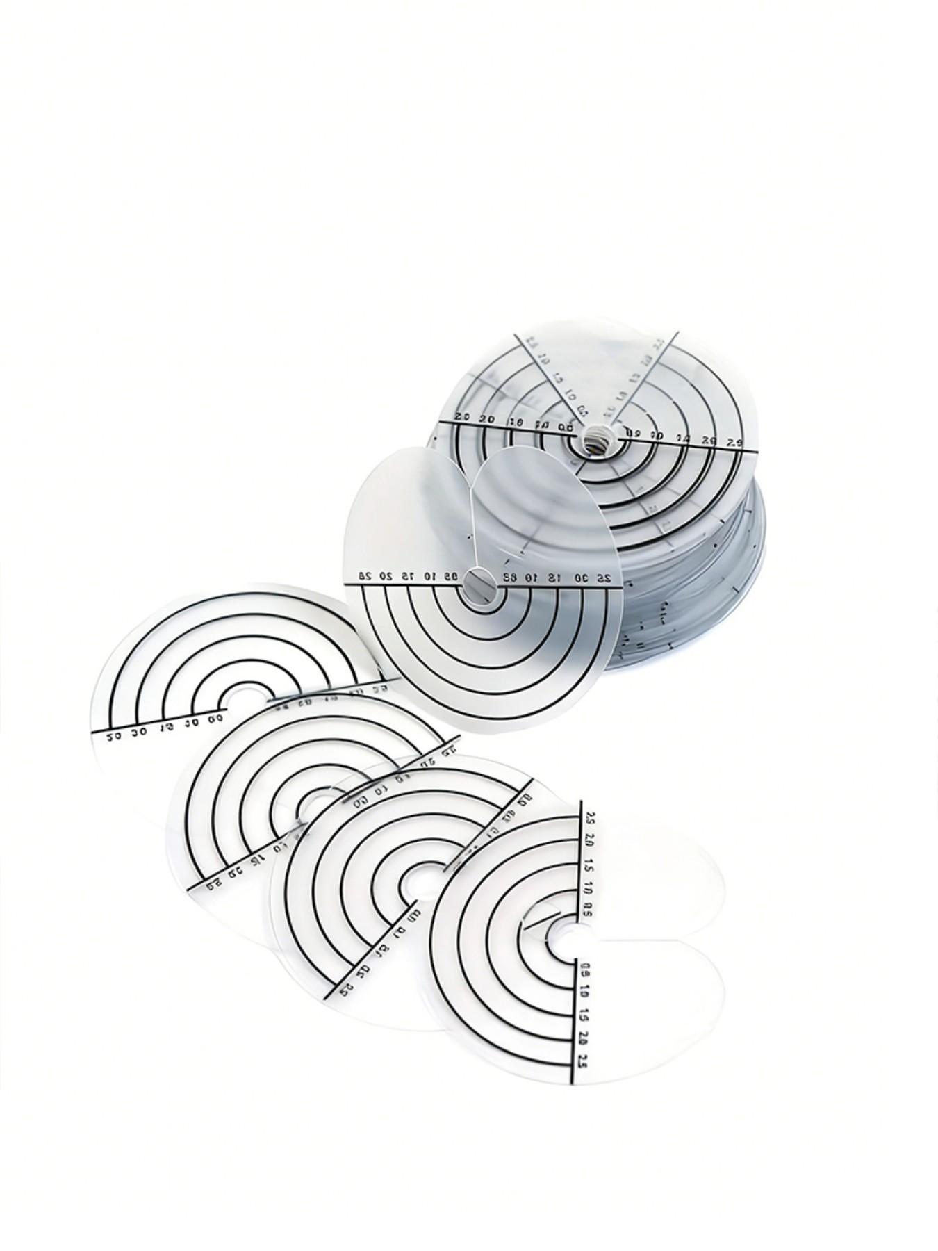 Circular Scale Hair Extension Locator Ruler, Transparent Visual Design, Ideal for Salons and Home Use, Essential Tool for Wig Making
