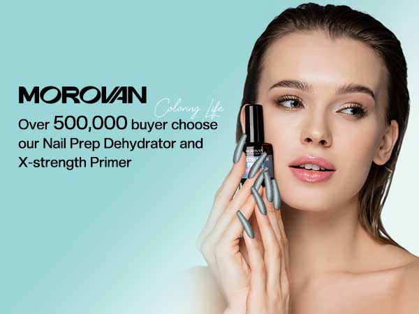 Morovan Nail Prep Dehydrator and Nail Primer X-strength, No Burn Non Acid Nail Primer and Dehydrator for Acrylic Powder Fast Dry 0.5oz Nail Primer Set