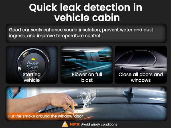 ANCEL S300 Smoke Machine with Built-in Air Pump, Pressure Gauge & Flow Meter, Dual Mode EVAP Smoke Machine Leak Tester, Vacuum Fuel Pipe System Smoke Leak Detector Automotive Diagnostic Tool Vehicle