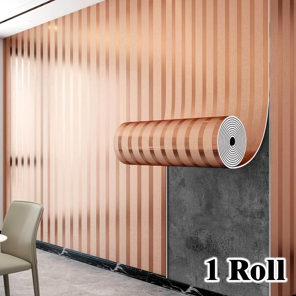 3m Thick Self-Adhesive Wood Grain Wallpaper, Easy DIY 3D Textured Grid Wall Panels, Luxury Peel and Stick Design for Bedroom & Living Room Decor
