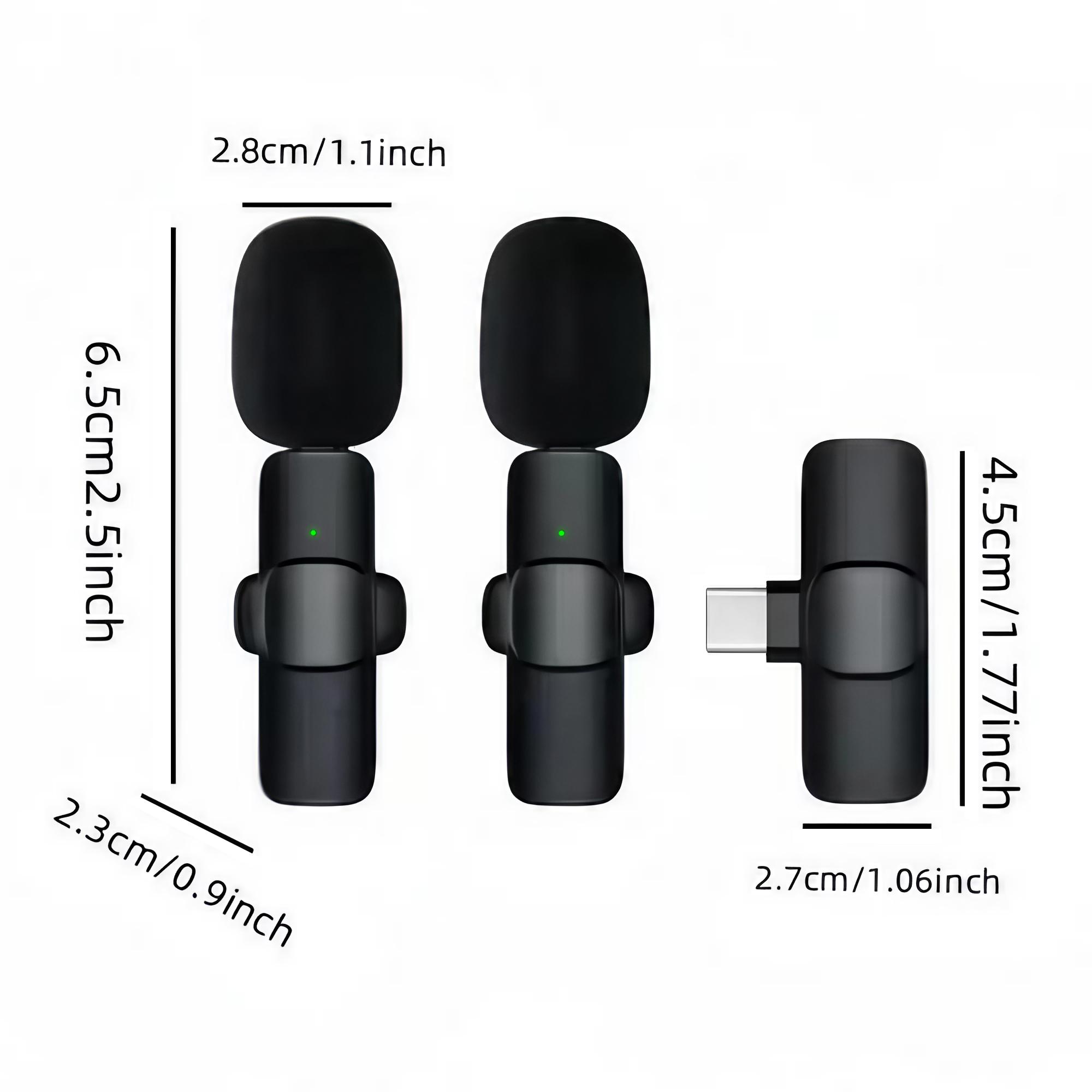 Portable Wireless Lavalier Lapel Mic Set, Typec Lapel Mics, Compatible with Type-C Interface Mobile Phones, Lightweight and Plug-and-play, Suitable for Short Video Shooting, Live Streaming and Other Scenarios, A Must-have Tool for Content Creators