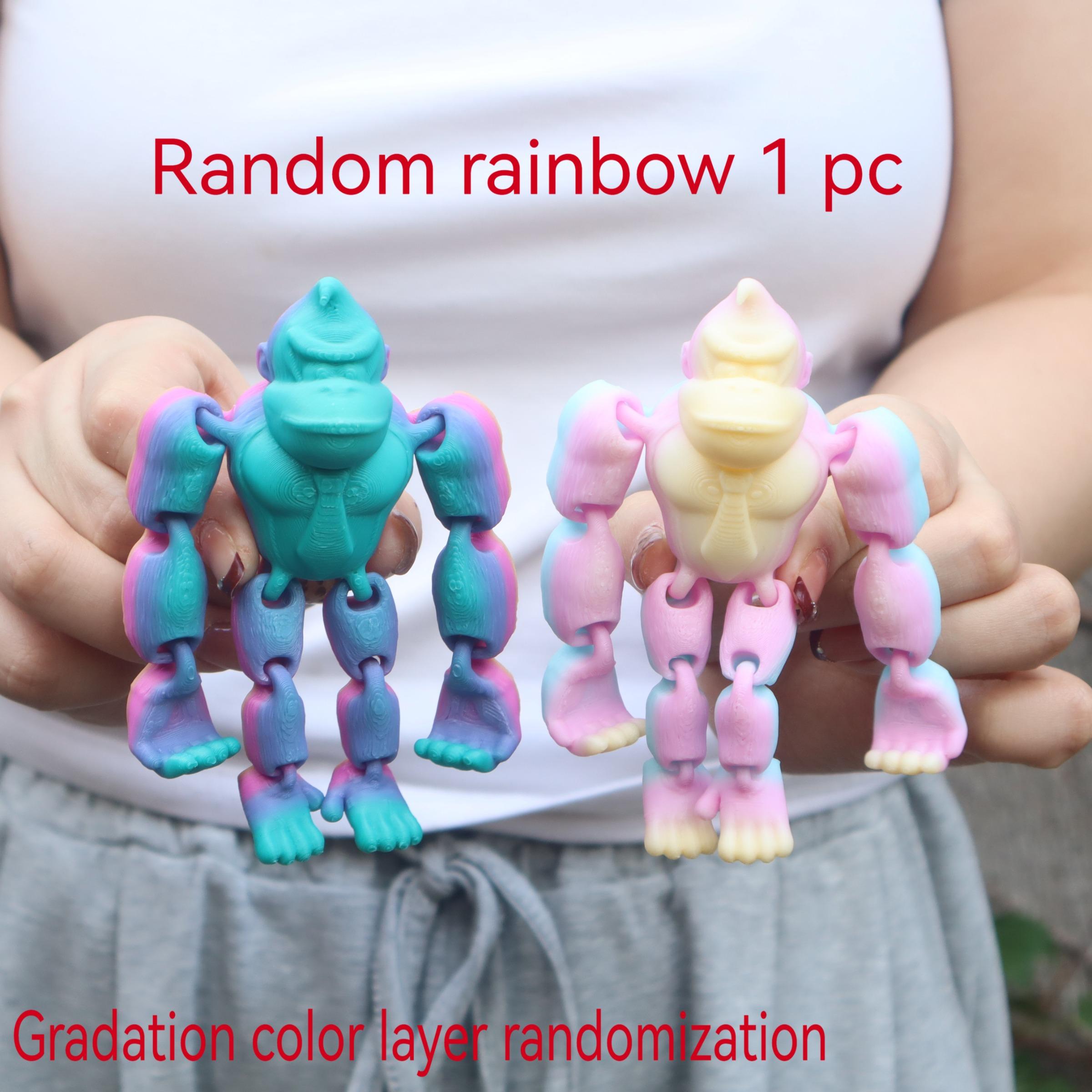 3D Printed Gorilla Figurine Game Dream Doll Set, Jointed, Hanging Door Decor, Home Office Use, Perfect for Birthday Parties, Collectible Figurines