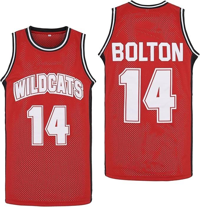 Wildcats #14 Troy Bolton High School Basketball Jersey,Stitched S-2XL,Gift for Game Day, Greenish