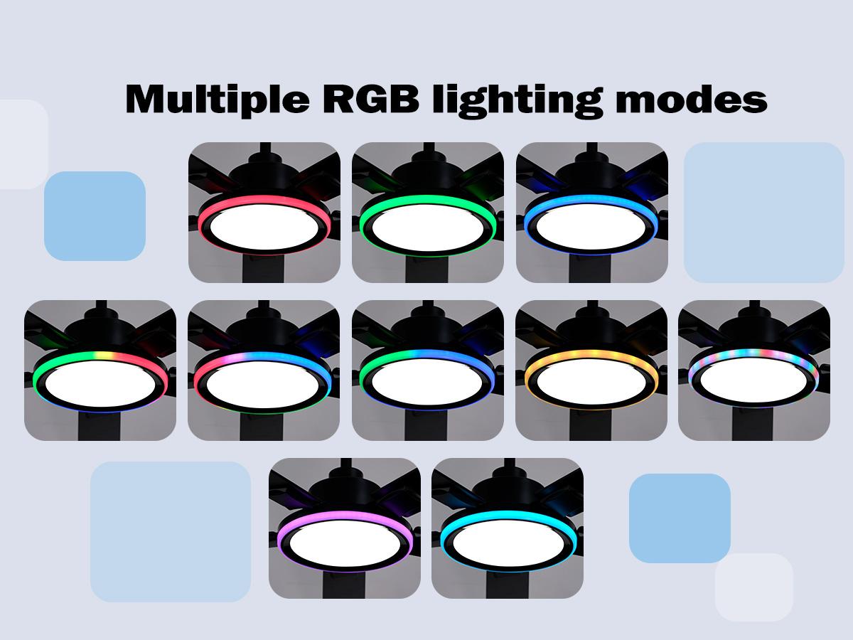 BAYSQUIRREL 52" Ceiling Fan with Lights, RGB Bluetooth Speaker, 6-Speed Reversible Motor, Full-Spectrum Lighting, Edge Ambient Lights, Smart Lighting Solutions,Feb Faves,Valentine's Day BAYSQUIRREL 52" Ceiling Fan with Lights, RGB Bluetooth Speaker, 6-Speed Reversible Motor, Full-Spectrum Lighting, Edge Ambient Lights, Smart Lighting Solutions,Feb Faves,Valentine's Day