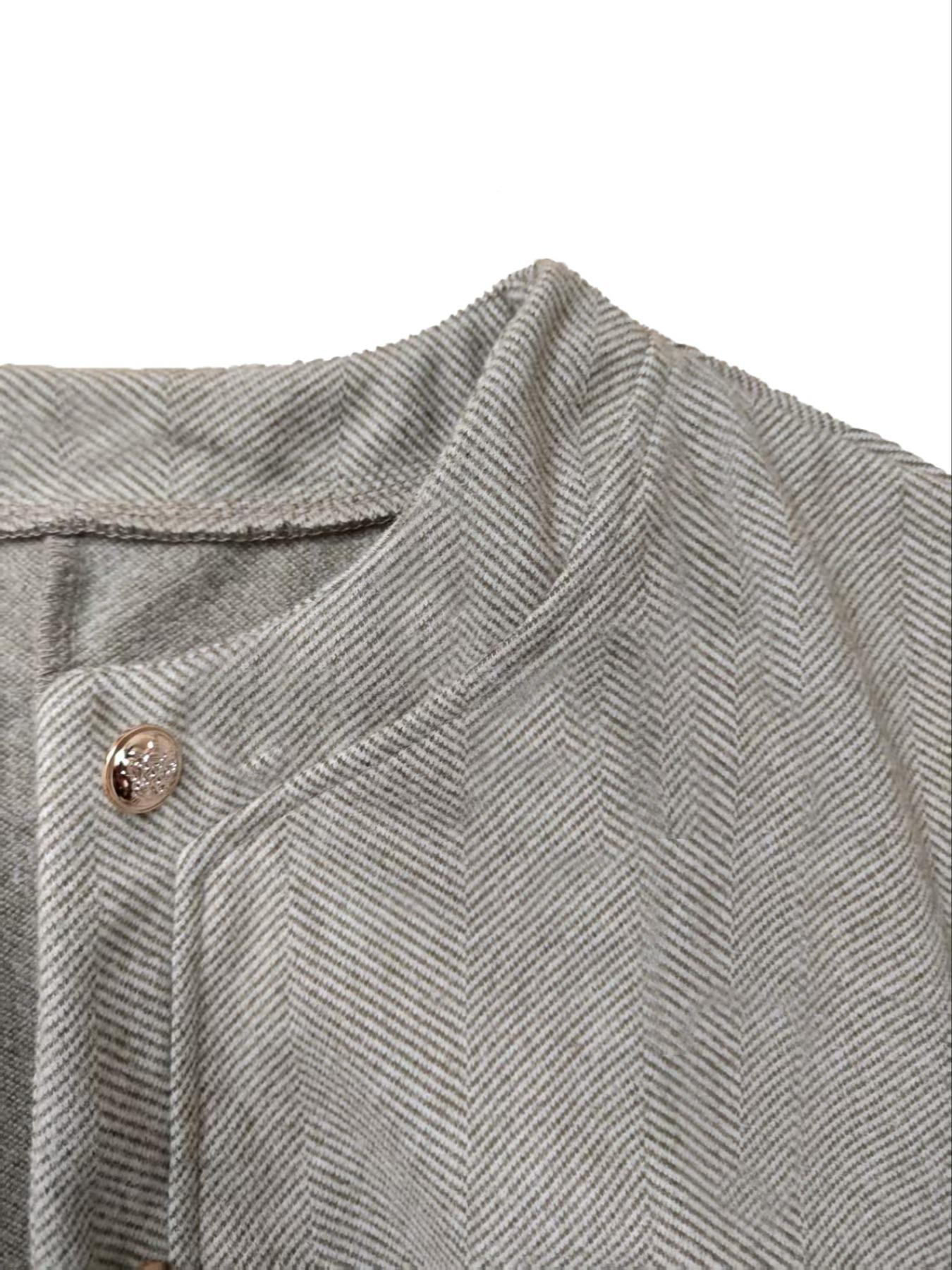 Women's Fashion Button Decorated Slim Fit Woven Jacket Coat, Autumn Winter Casual Long Sleeve Outerwear, Stylish Ladies Clothing, Everyday Womenswear