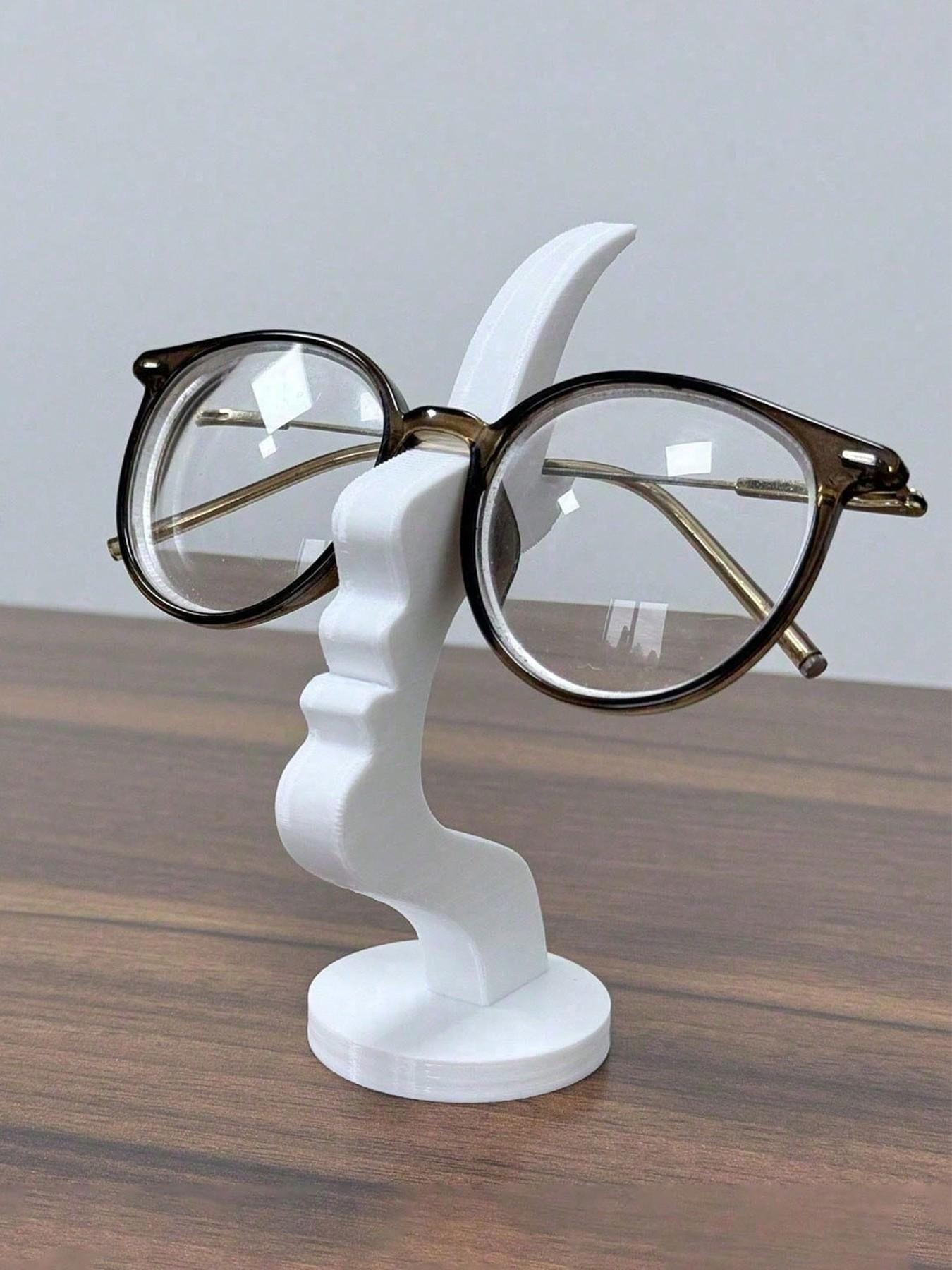 2pcs Modern Unique Arc-Shaped Eyeglass Frames, Creative Face Design Glasses Stand, Desktop Eyewear Holder,  Eyewear Accessories