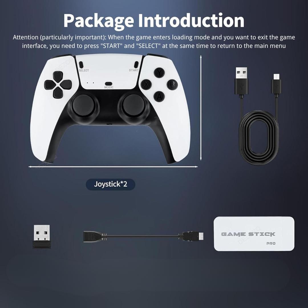 2025 M15 Plus Retro Game Console, Built-in Game Stick Wireless Controller, Classic Game Emulator Esports Controllers, Dual Wireless Control