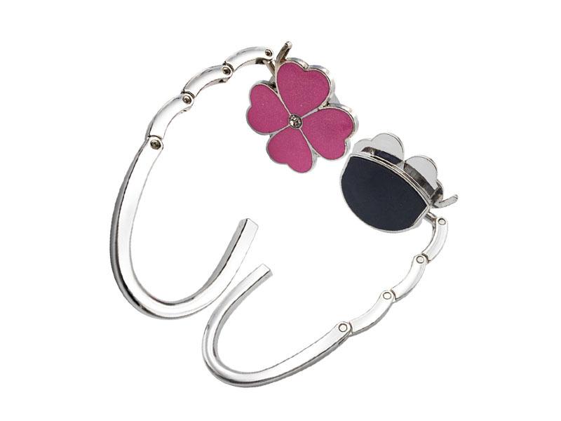 Clover Design Foldable Tote Bag, Foldable Wallet, Desktop Hook Stand, External Oil-Dripping Four-Leaf Clover Bag Hanger