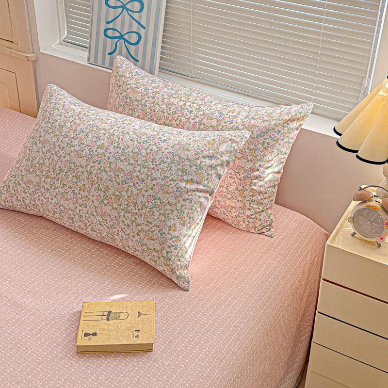 Fresh Small Floral Pillowcase, Cartoon Pillowcase, Single Pack & Twin Pack, High Gram Weight, Soft Comfortable, Home Essentials